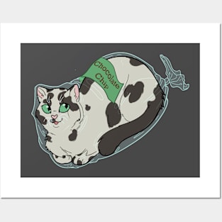 Catloaf: Chocolate Chip (Spotted B&W) Posters and Art